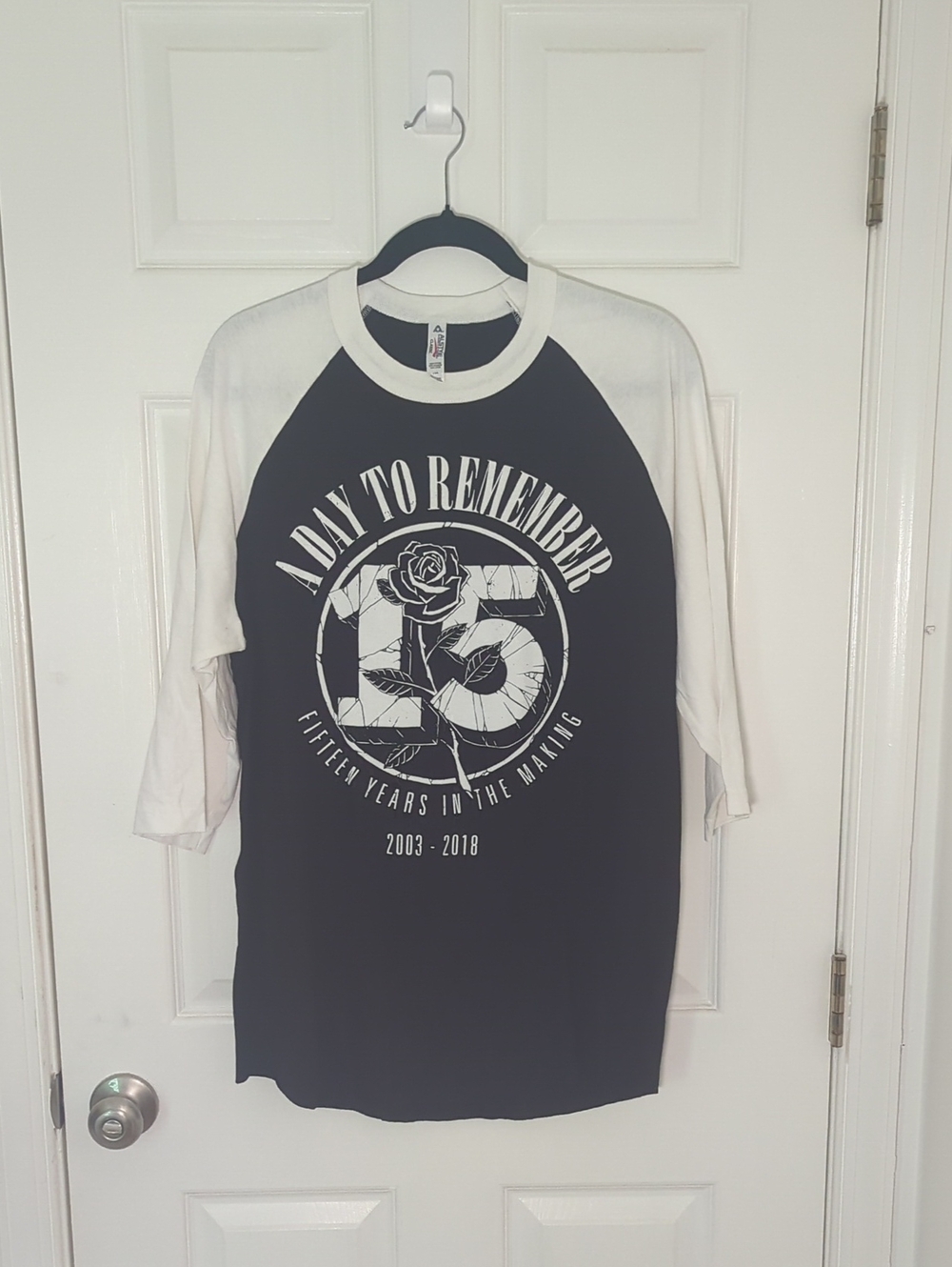 Alstyle Black and White Raglan A Day to Remember Tee